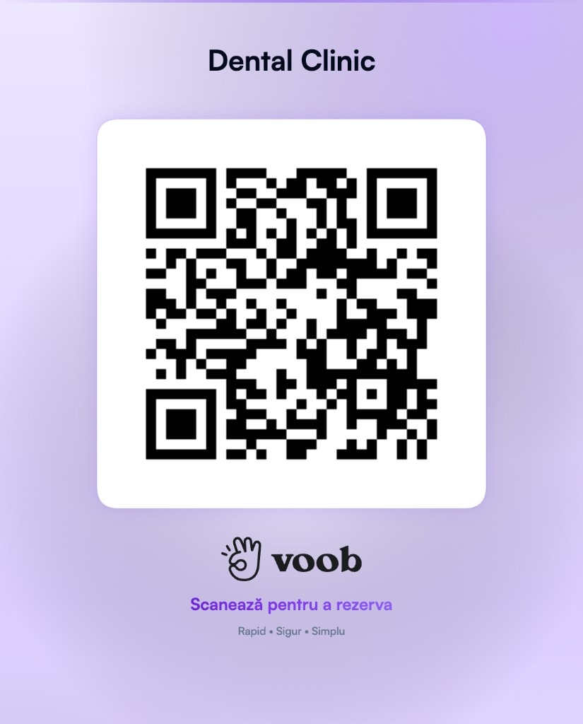 QR code rezervări pentru salon & clinică | VOOB